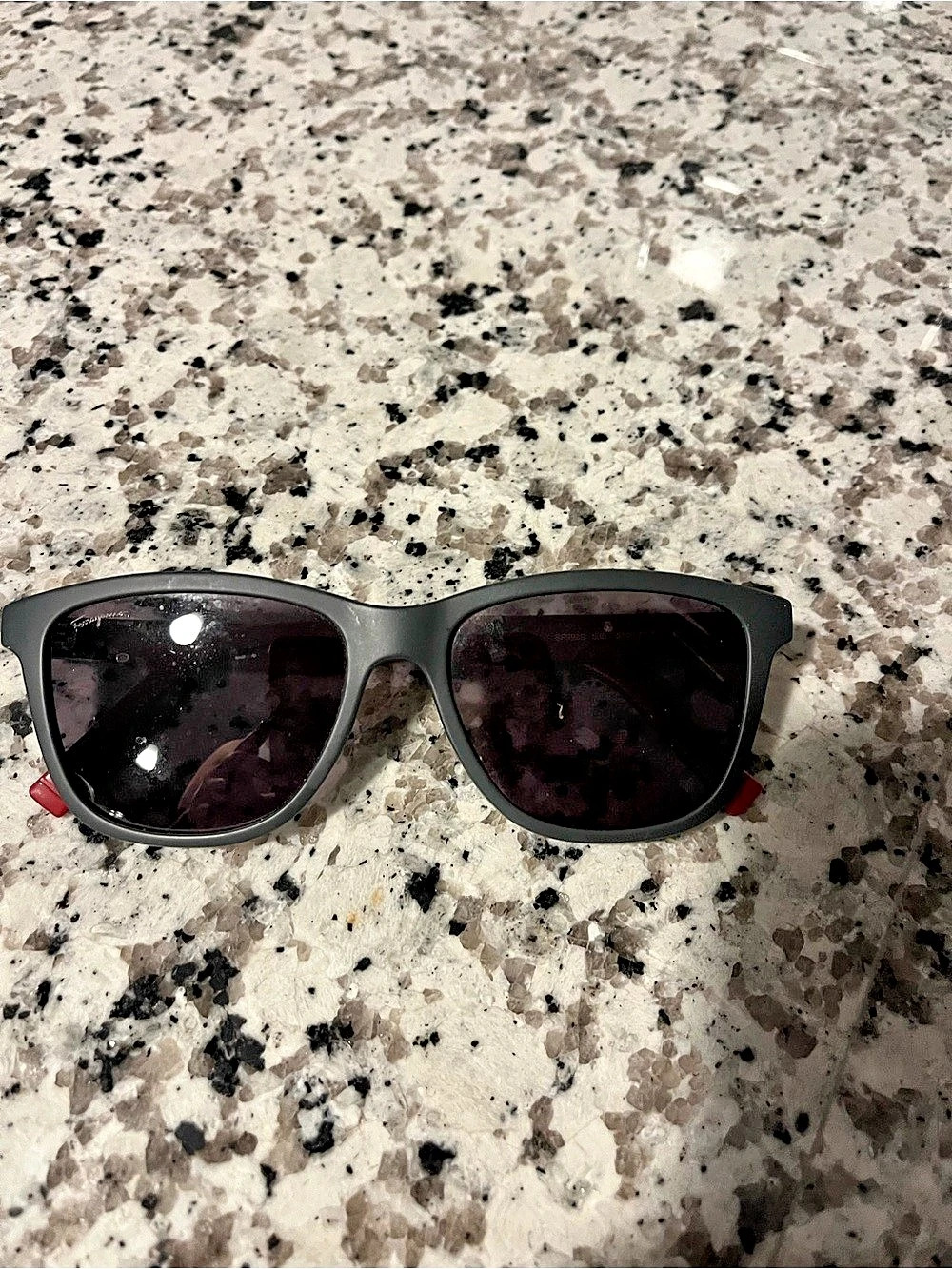 Ferragamo Sunglasses Black & Red